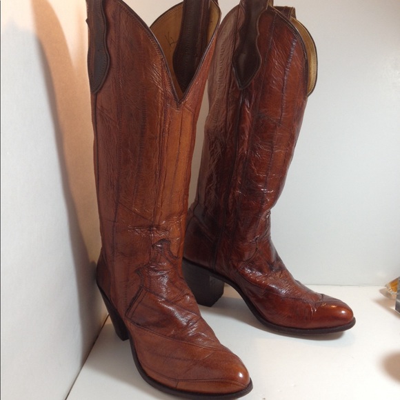 justin eel skin boots
